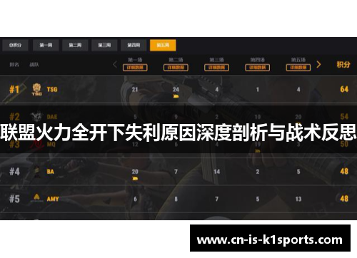 联盟火力全开下失利原因深度剖析与战术反思